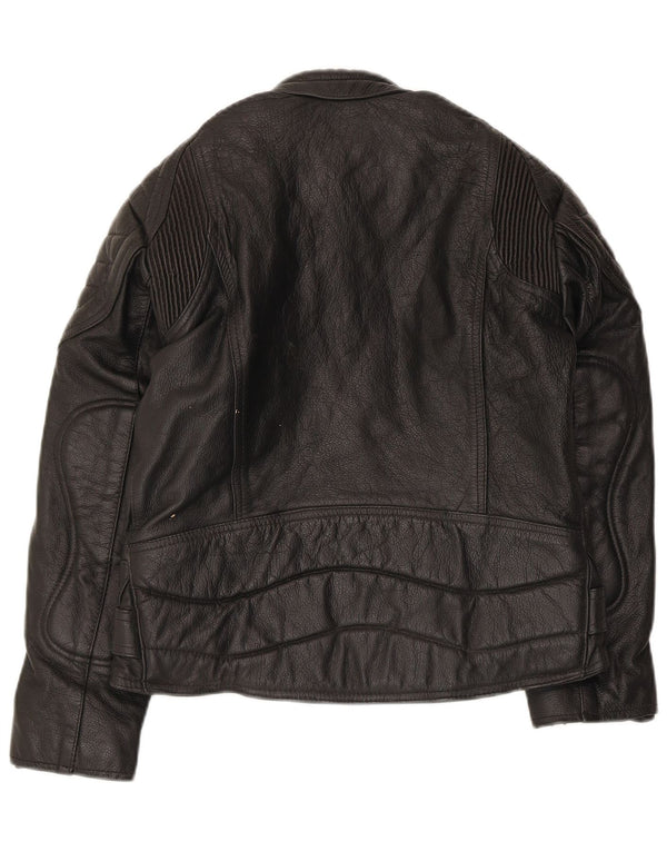 SKINTAN Chaqueta de cuero para mujer UK 10 Small Black Leather