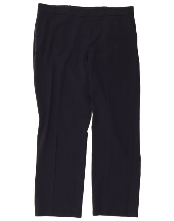 Marks & Spencer Pantalones informales ajustados para mujer UK 40 Large W36 L28 Azul marino