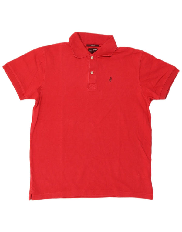 Marlboro Classics Polo Slim Fit para Hombre Rojo Medio