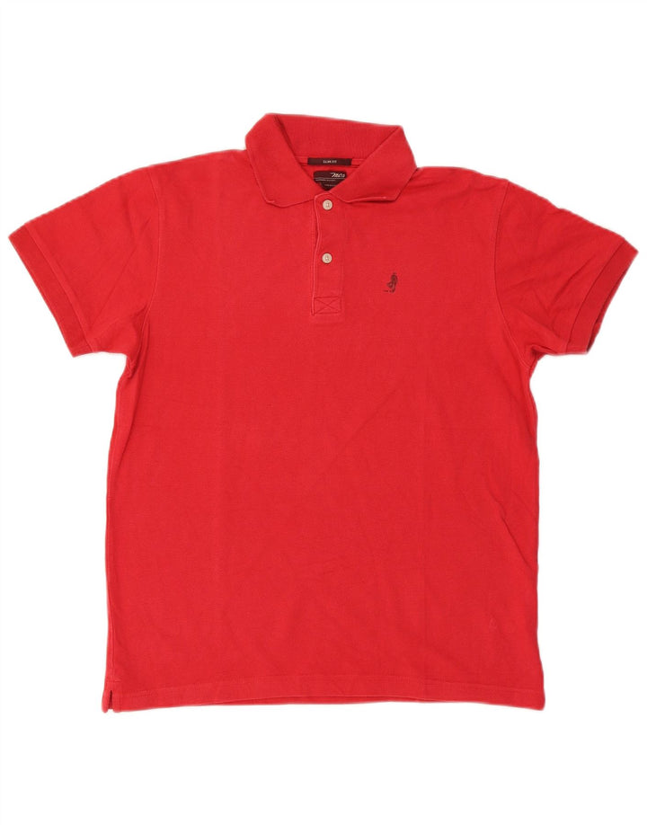 Marlboro Classics Polo Slim Fit para Hombre Rojo Medio
