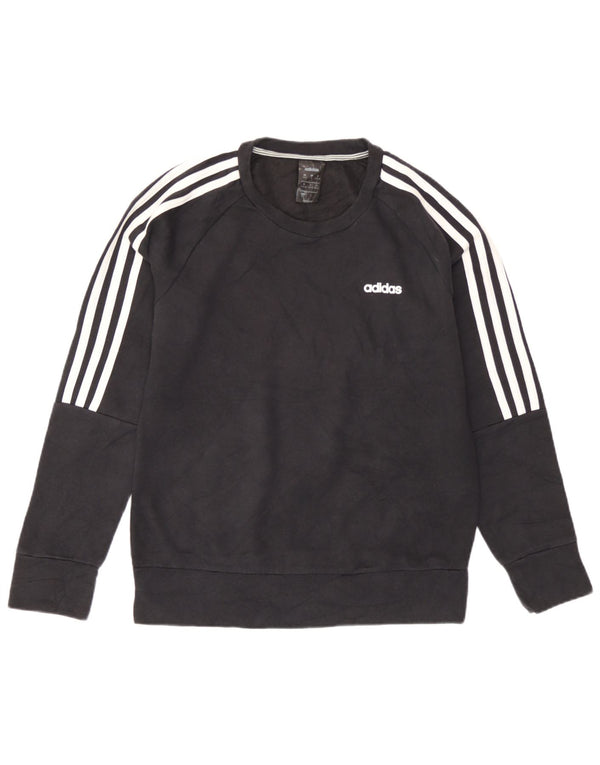 Adidas - Sudadera para mujer, talla 8/10, talla pequeña, algodón negro
