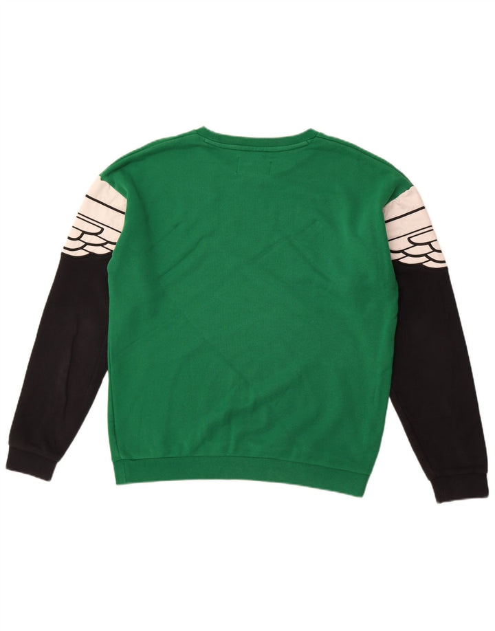 Jordan Hombre Sudadera Jumper Small Verde Colorblock Algodón