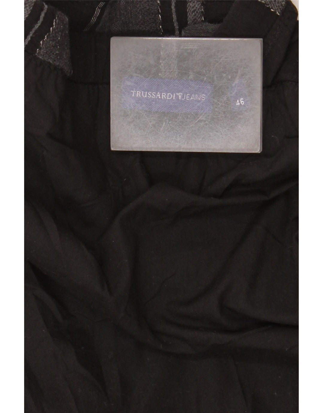 TRUSSARDI Falda acampanada para mujer IT 46 Grande W32 Rayas negras