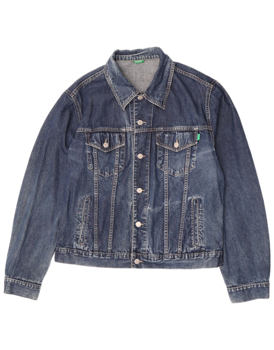 Benetton Chaqueta Vaquera Hombre ES 42 XL Algodón Azul