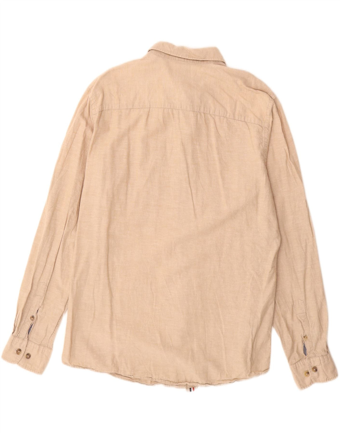 Camisa Jack & Jones Hombre Grande Beige Algodón