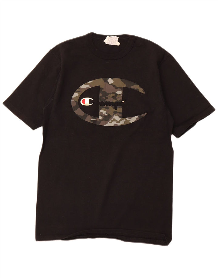 CHAMPION Camiseta gráfica para hombre Top Small Black Cotton