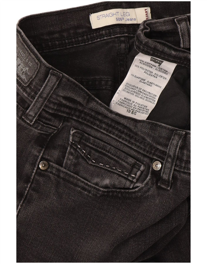 Levi's Niña 505 9-10 Años W27 L28 Gris Algodón