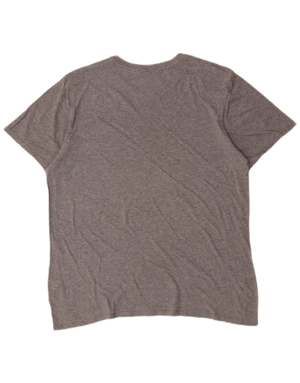 Camiseta Nike Hombre Top XL Algodón moteado gris