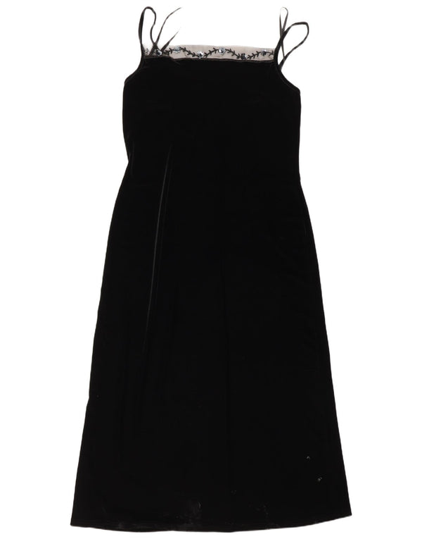 Opera By Richards Vestido largo sin mangas para mujer UK 46 Grande Poliéster negro