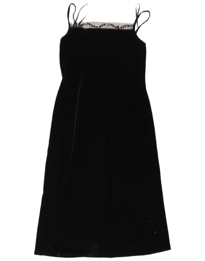 Opera By Richards Vestido largo sin mangas para mujer UK 46 Grande Poliéster negro