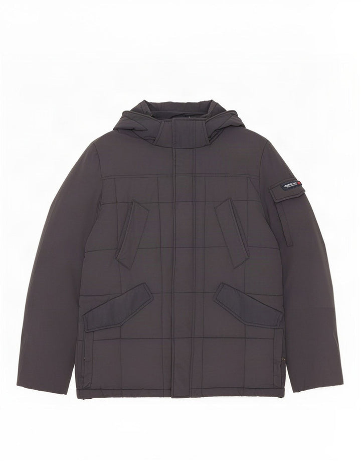 Woolrich Chaqueta acolchada con capucha para hombre UK 40 Large Nylon azul marino