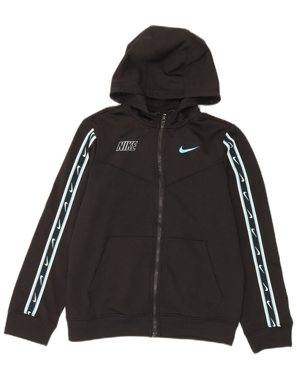 Nike Boys Dri Fit Graphic Zip Sudadera con capucha para niños 12-13 años Grande Negro