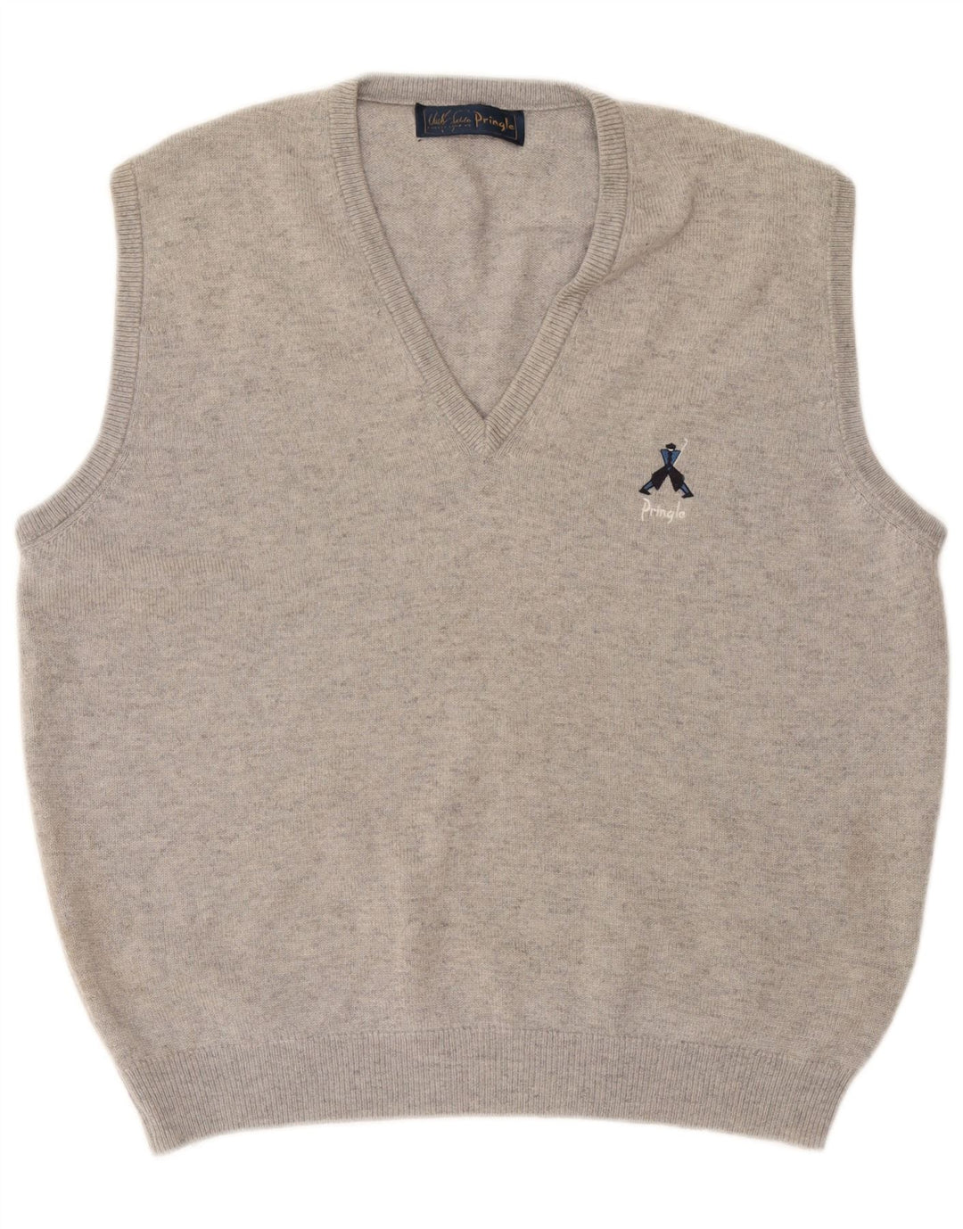 Pringle Hombre Chaleco Tank Top XL Lana Gris