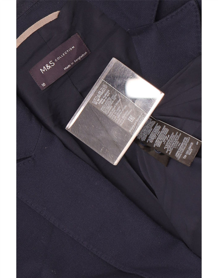 Marks & Spencer Chaqueta tipo blazer con 1 botón para mujer UK 10 Small Azul marino