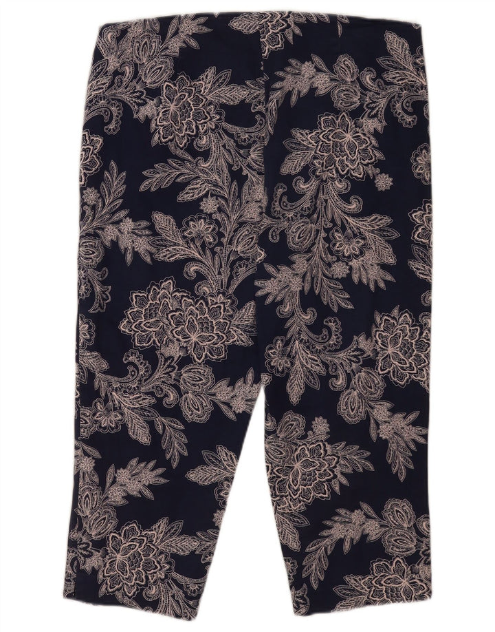 Marks & Spencer Pantalones Capri con Estampado Abstracto para Mujer UK 40 Large W34 L19