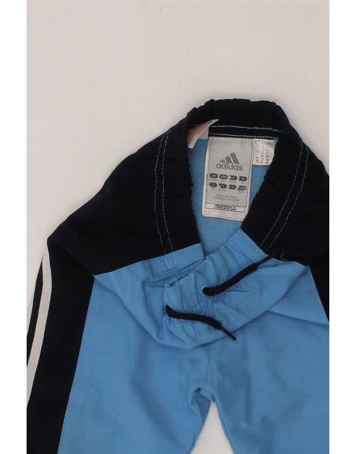 ADIDAS Baby Boys Tracksuit Trousers 6-9 Months  Blue Colourblock Polyester