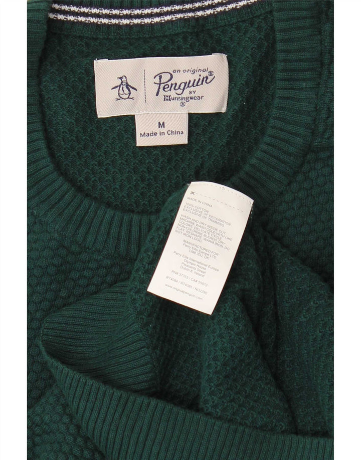 Jersey De Cuello Redondo Penguin Hombre Algodón Verde Medio