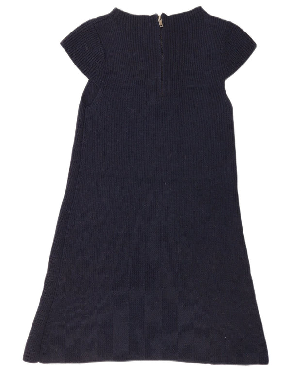 Cos Vestido tipo jersey de manga corta para mujer UK 8 Small Lana azul marino