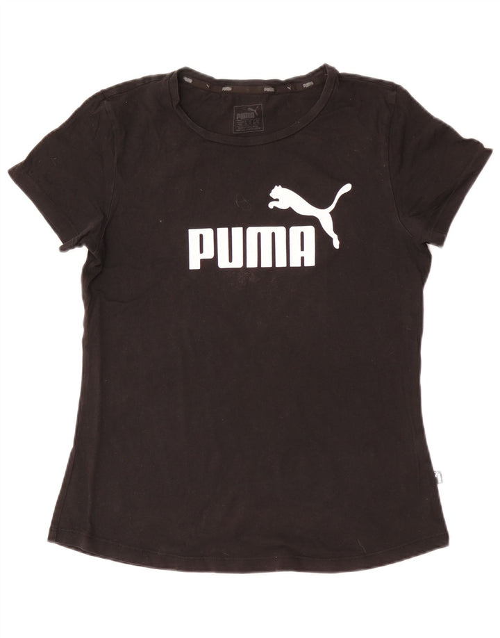 Puma - Camiseta gráfica para mujer, talla 40, talla M, color negro