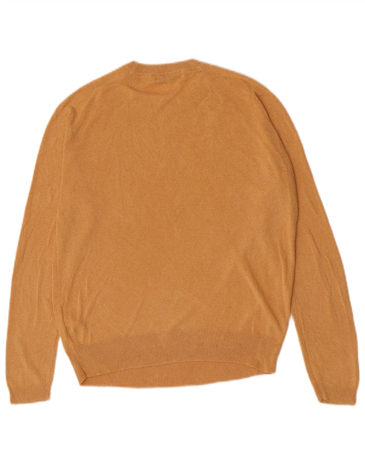 Zara - Jersey de cuello redondo para mujer, talla 40, viscosa naranja mediana