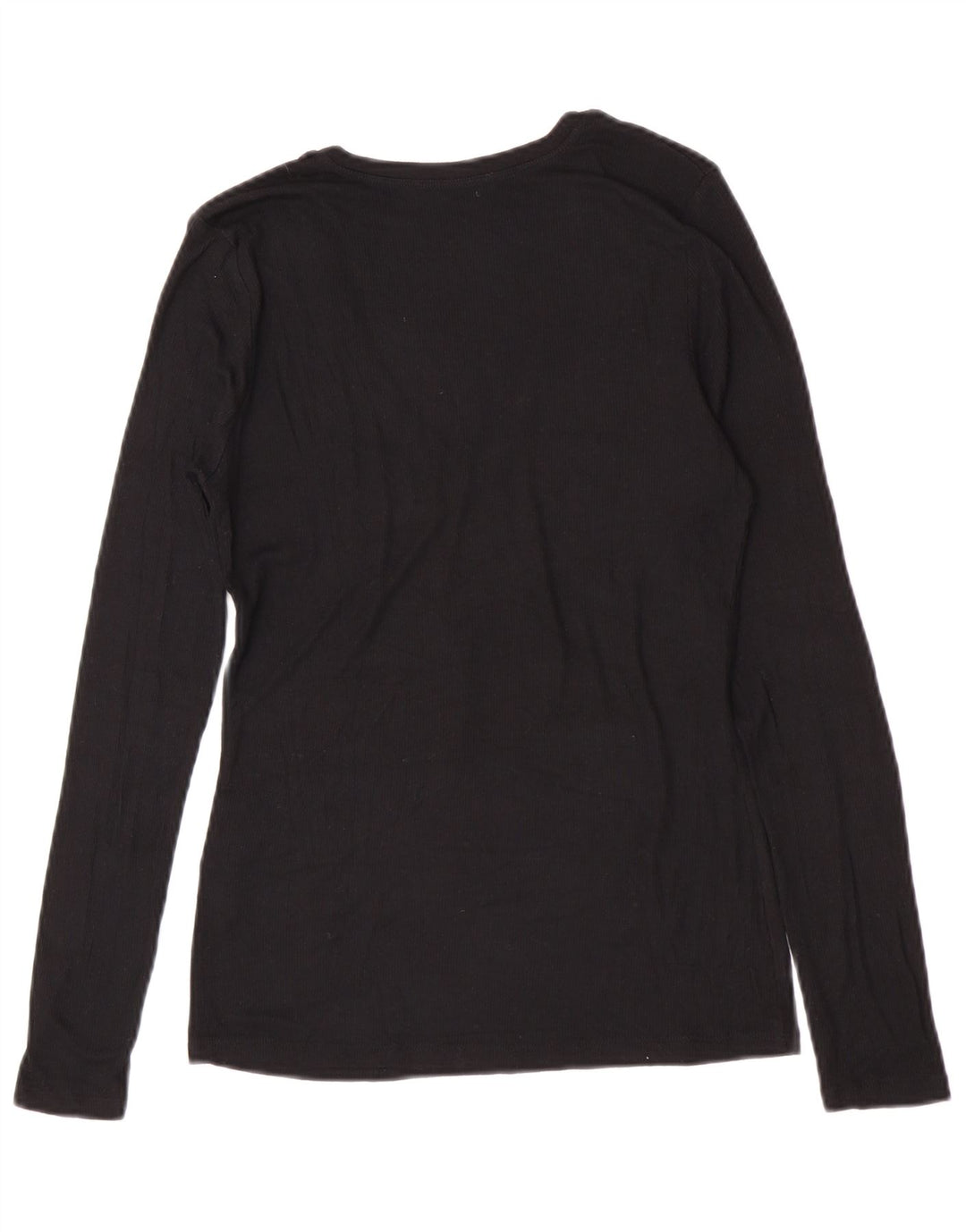 Zara Mujer Top Manga Larga UK 44 Grande Modal Negro