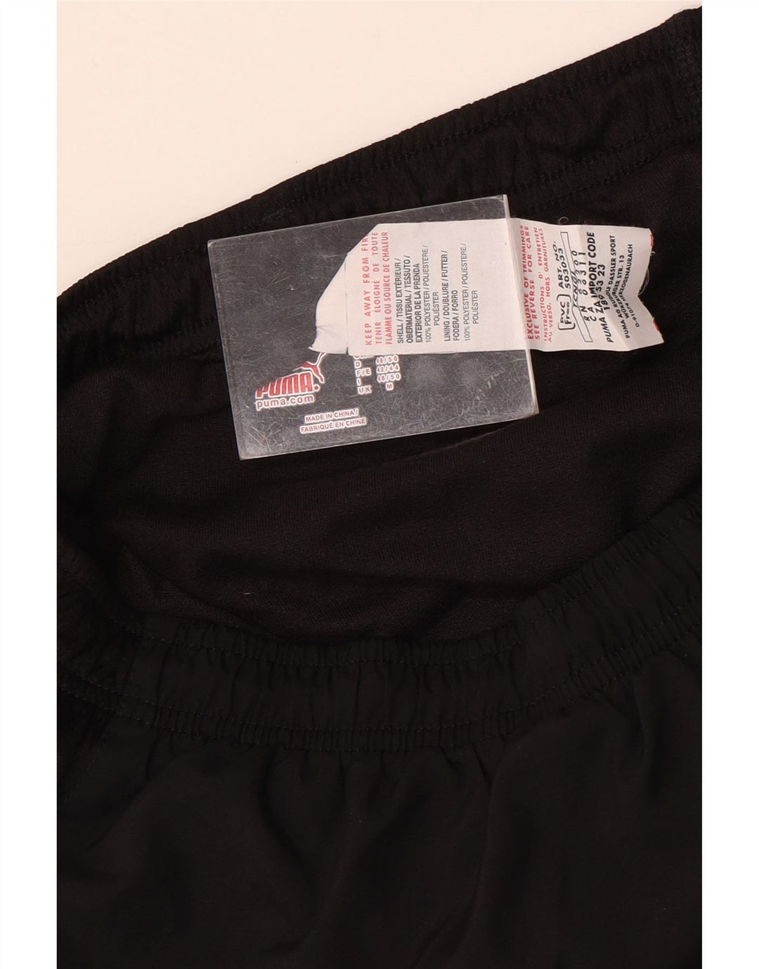 PUMA Pantalones cortos deportivos para hombre Poliéster negro mediano