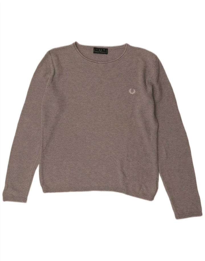 Fred Perry Jersey Con Cuello Barco Para Hombre XL Algodón Gris