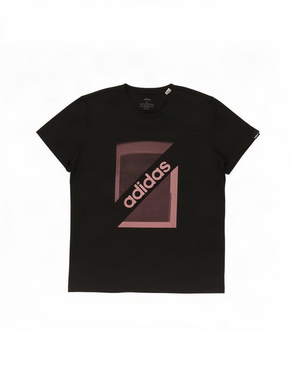 Adidas Camiseta gráfica para mujer Top UK 16/18 Grande Negro Algodón