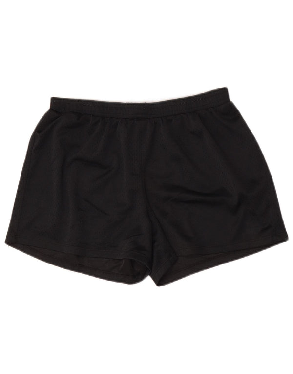Champion Pantalones cortos deportivos para mujer UK 12 Mediano Negro Poliéster