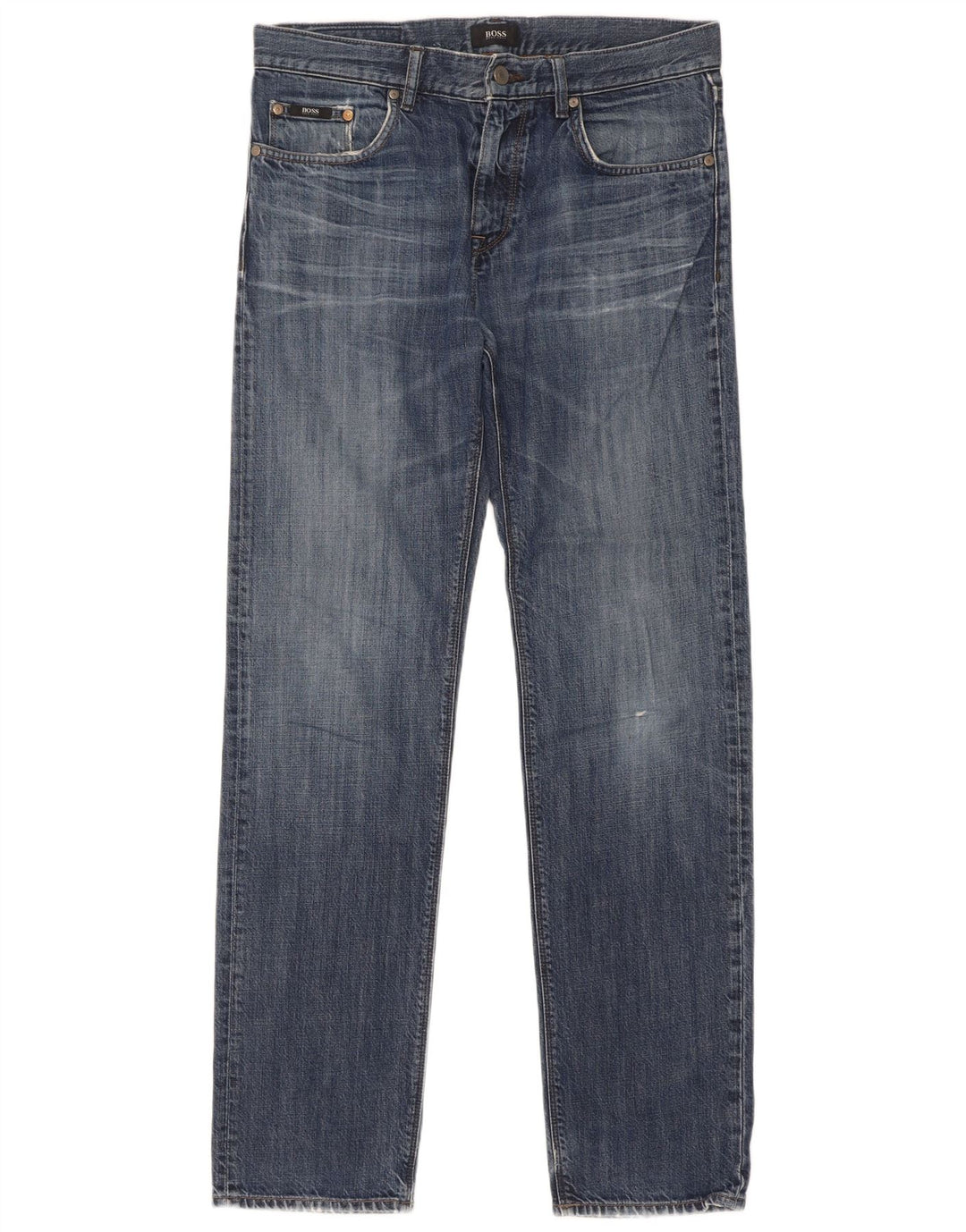 Vaqueros Hugo Boss Hombre Rectos W32 L34 Algodón Azul