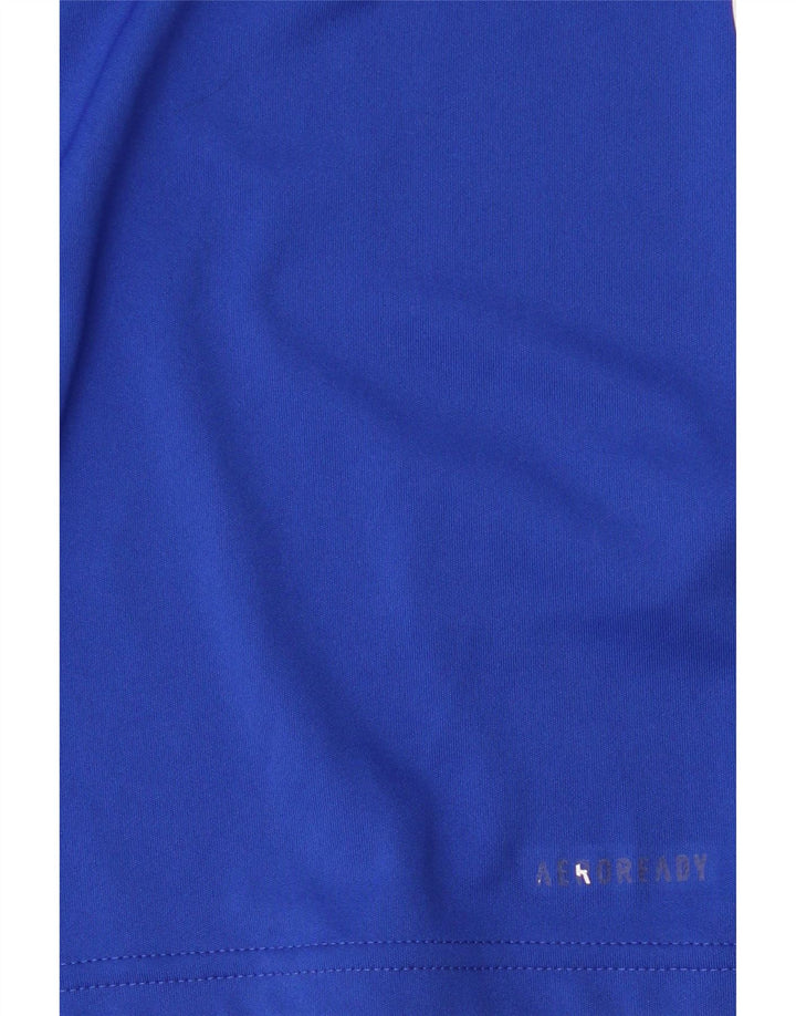 Adidas Hombre Aeroready Camiseta Top Pequeño Azul Colorblock Poliéster