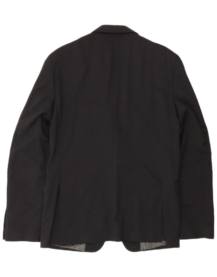 Calvin Klein Chaqueta tipo blazer de 2 botones para hombre IT 52 XL Lana virgen negra
