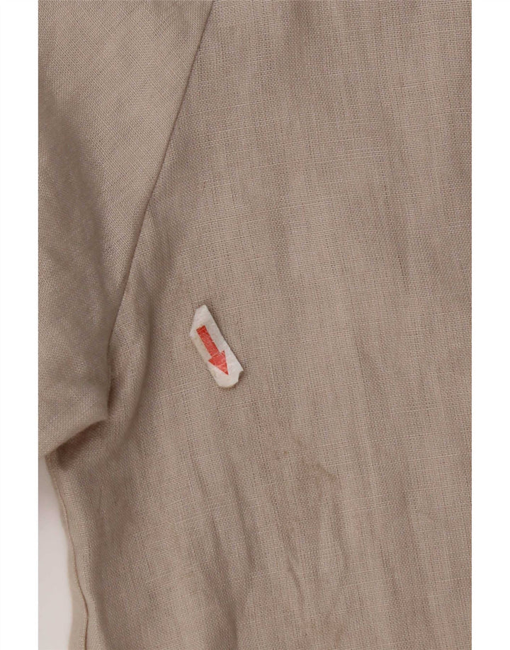 Blusa vintage para mujer IT 44 Lino gris medio