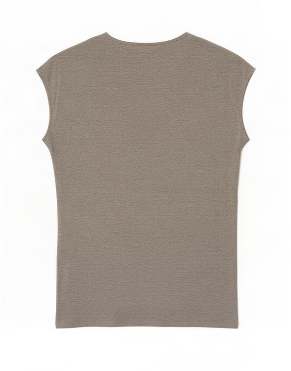 Reiss Camiseta extragrande para mujer UK 10 Small Gris Moteado Algodón