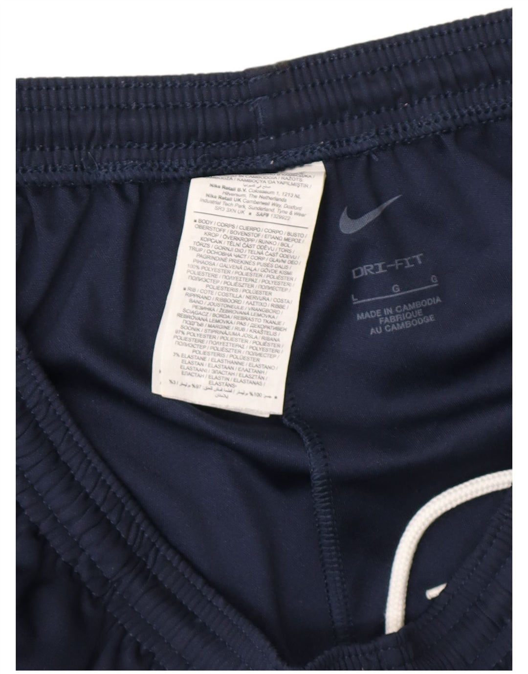Nike - Pantalones de chándal Dri Fit para mujer, talla 40, talla grande, poliéster, color azul marino