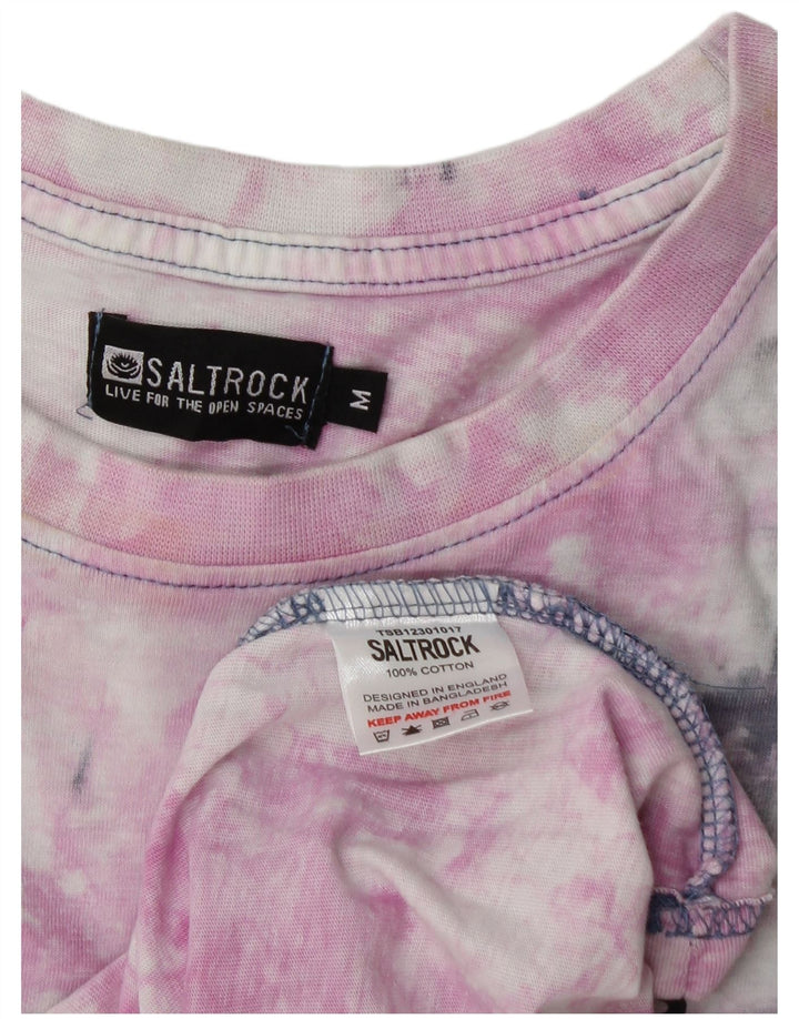 Saltrock Camiseta gráfica para hombre Top mediano de algodón teñido anudado multicolor