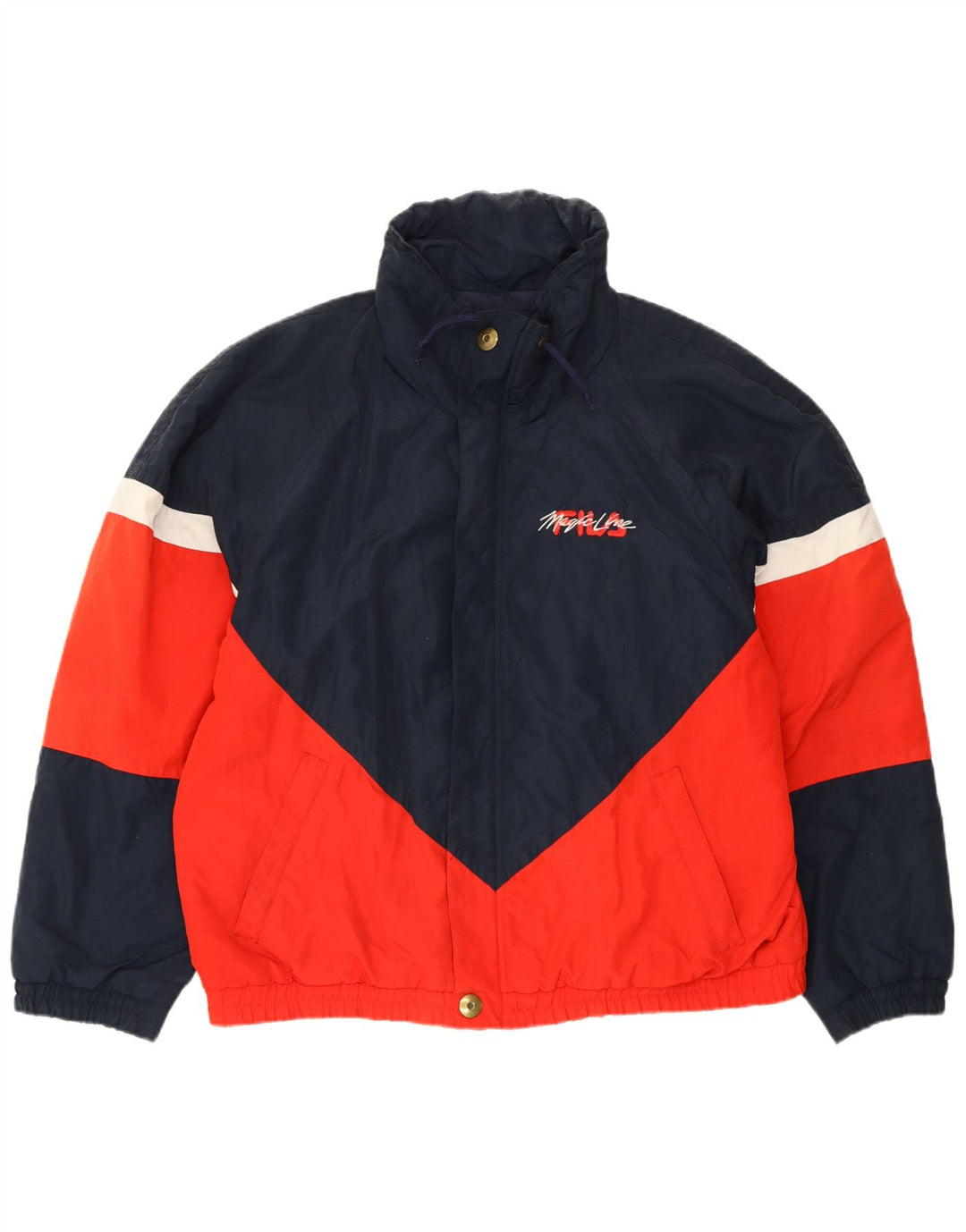 FILA Chaqueta acolchada Magic Line para hombre UK 42 XL Azul marino Colorblock