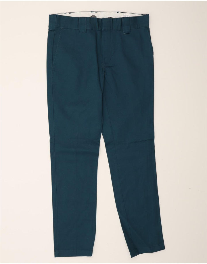 Dickies Pantalón chino slim fit para hombre W32 L32 Poliéster azul