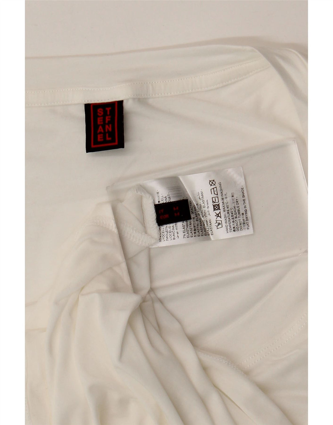Stefanel Top sin mangas para mujer UK 44 Medium White Lyocell