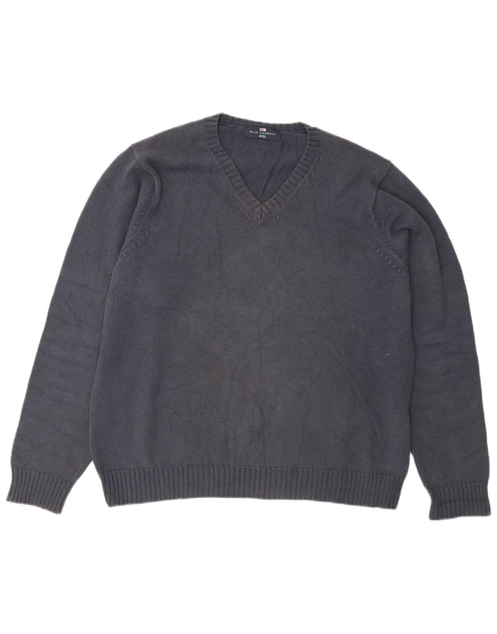 Marks & Spencer Suéter con Cuello en V Blue Harbor para Hombre Azul Marino Mediano