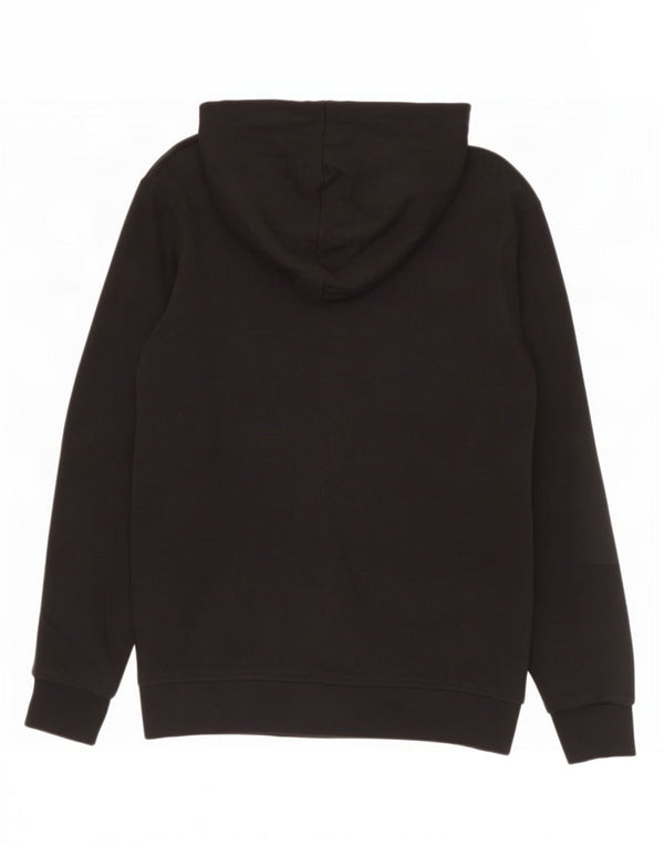 Diadora Sudadera con capucha y cremallera para niños 9-10 años Grande Algodón negro