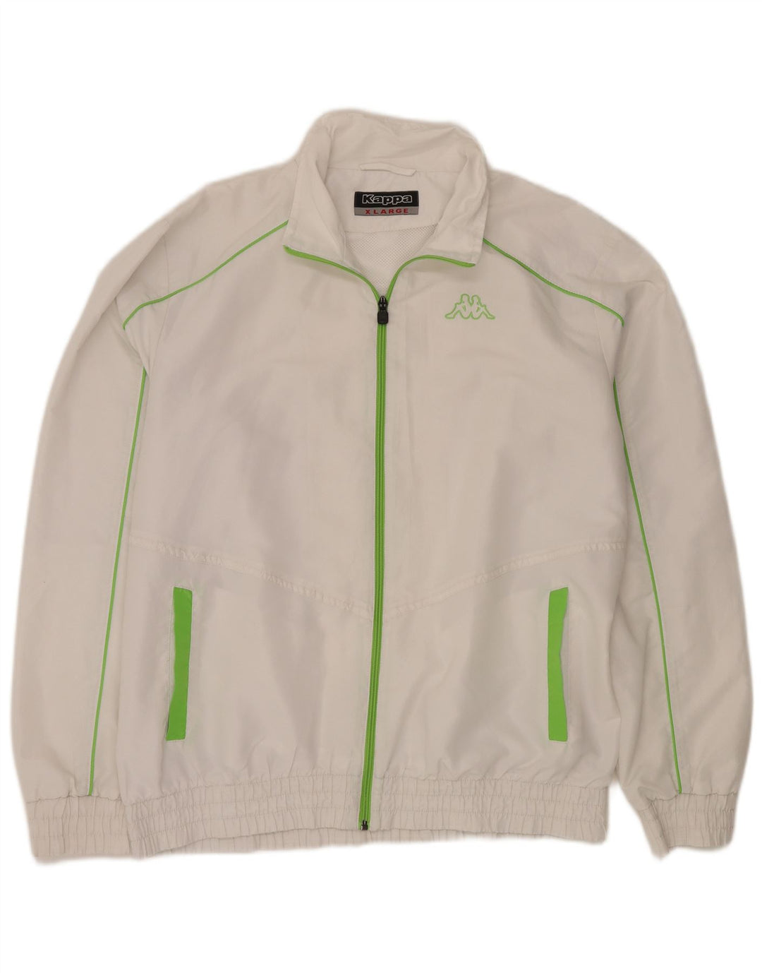 KAPPA Hombre Chándal Top Chaqueta XL Off White Poliéster