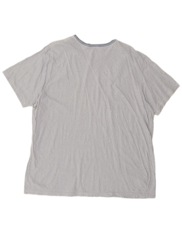 Eddie Bauer Camiseta para hombre Top 2XL Gris Algodón a rayas