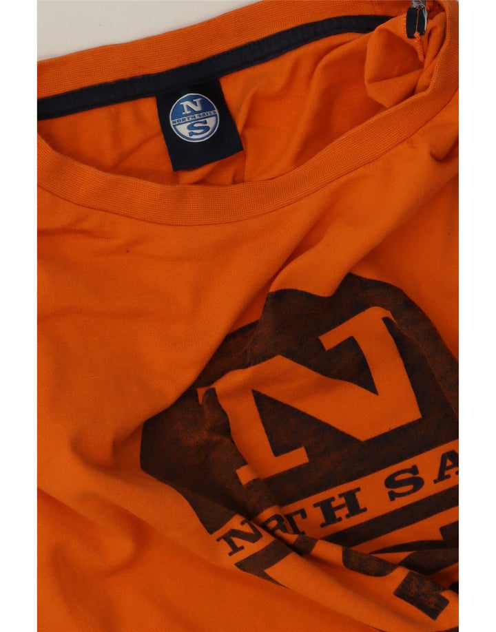 North Sails - Camiseta gráfica para hombre, color naranja medio