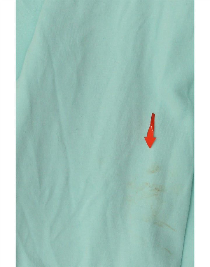 ELLESSE Sudadera con capucha gráfica para hombre XL Turquesa Colorblock Algodón