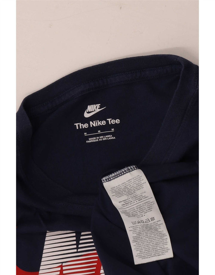 Nike - Camiseta gráfica para hombre, parte superior mediana de algodón azul marino