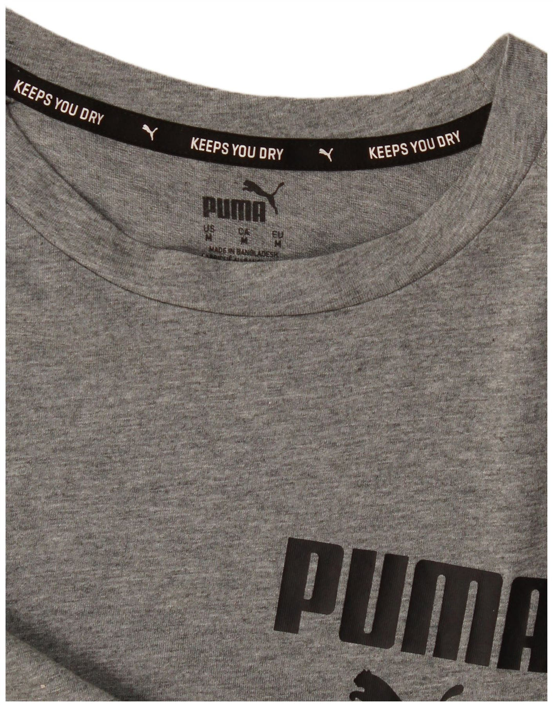 Puma Camiseta gráfica para hombre Top gris medio moteado