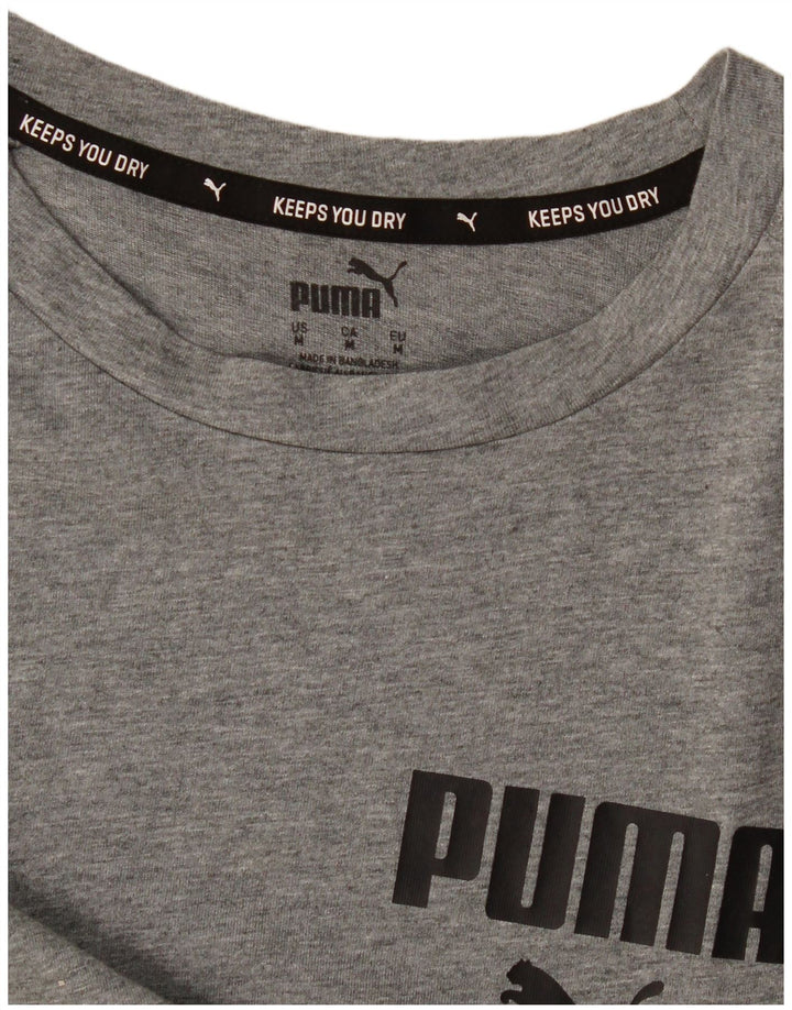 Puma Camiseta gráfica para hombre Top gris medio moteado