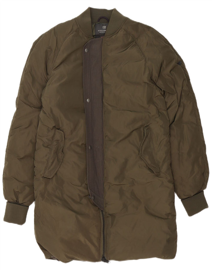 Scotch & Soda Abrigo acolchado para mujer UK 38 Verde medio