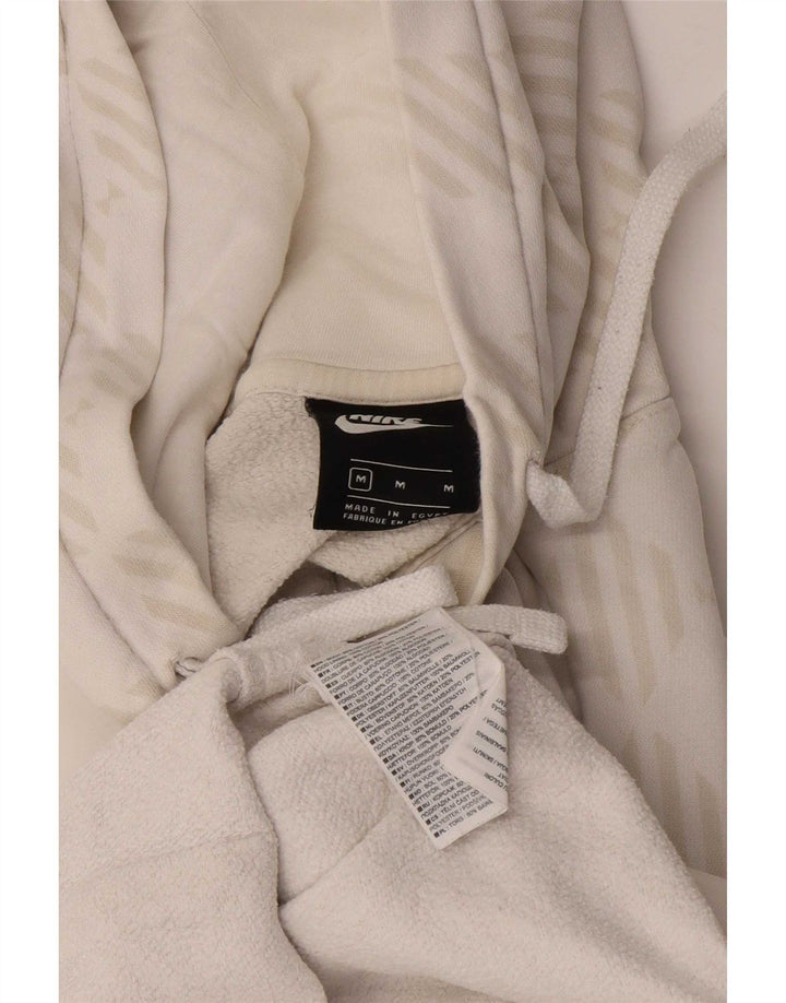 Nike Jersey con capucha extragrande para mujer Reino Unido 14 Algodón geométrico blanco mediano
